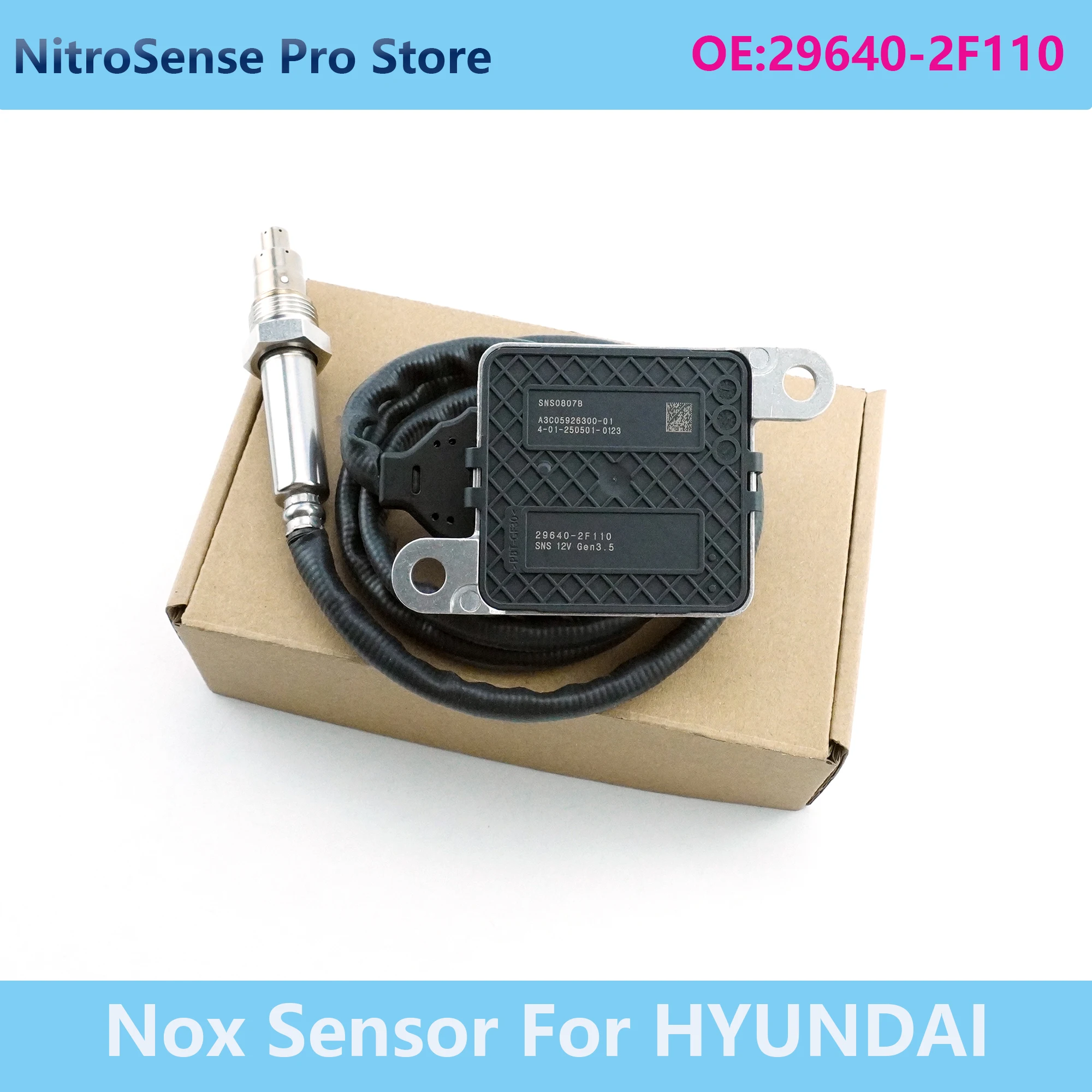 

NOx Sensor 296402F110 SNS087B 29640-2F110 New Nitrogen Oxygen Sensor 12V For HYUNDAI KIA Carnival 2018-2020 2.2 DIESEL