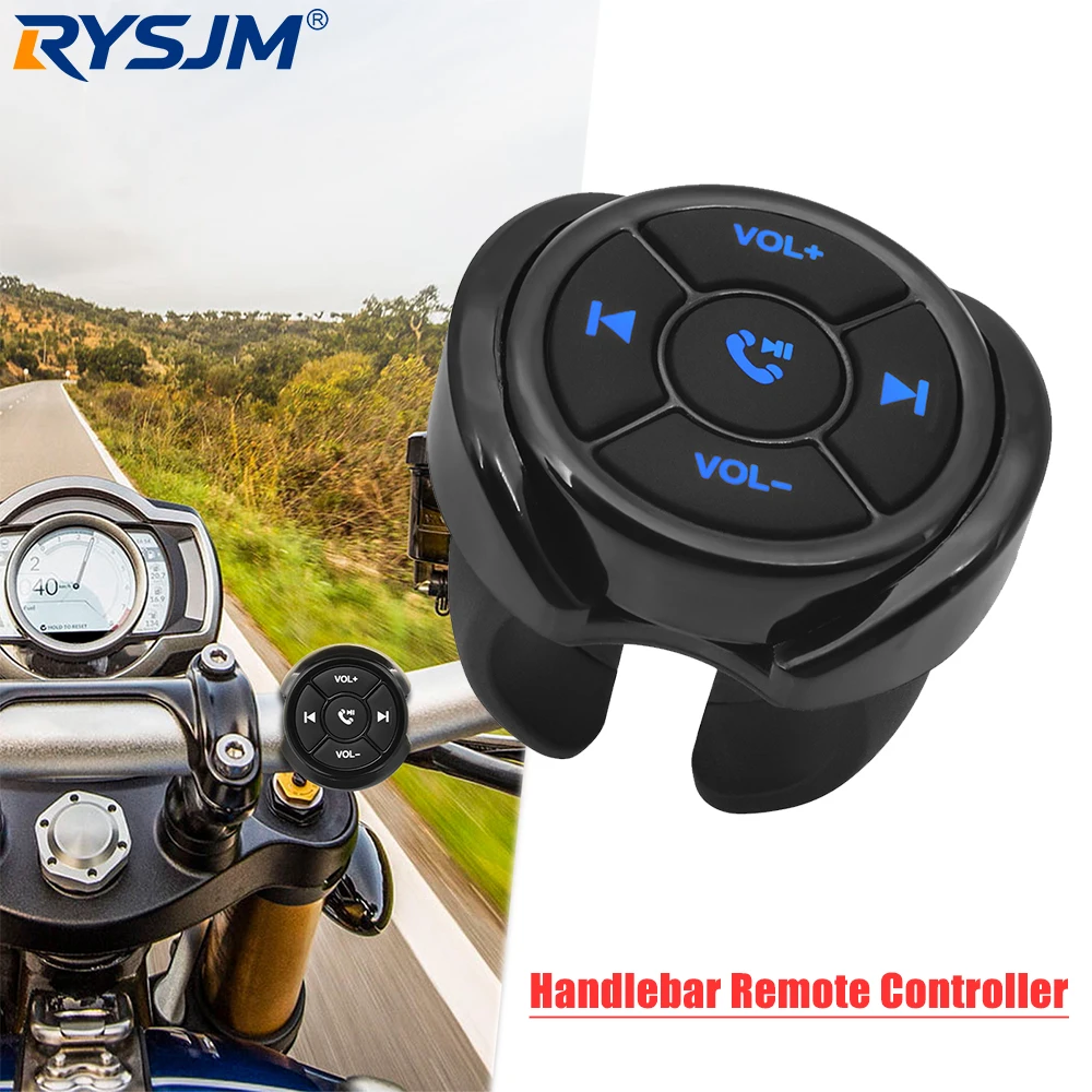 

5 Keys Wireless Remote Controller Media Music Player Universal Bike Handlebar Car Steering Wheel Button for IOS Android iPhone
