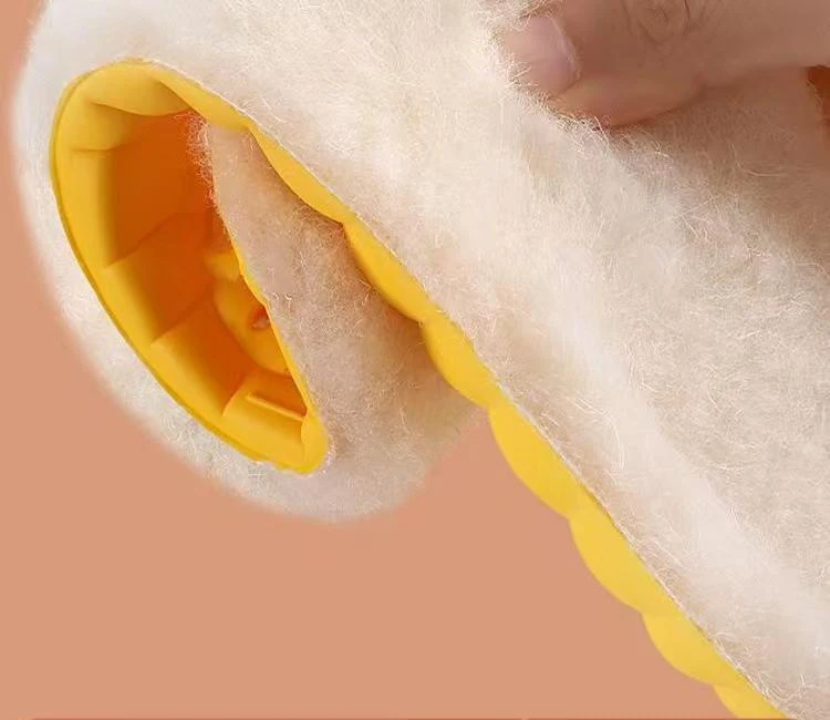 1 Paar Winter-Plüsch-Einlegesohle, Baumwollschuhe, verdickte warme Einlegesohle, stoßdämpfende Sohle, bequeme, rutschfeste Schuhpolster – Detail 6
