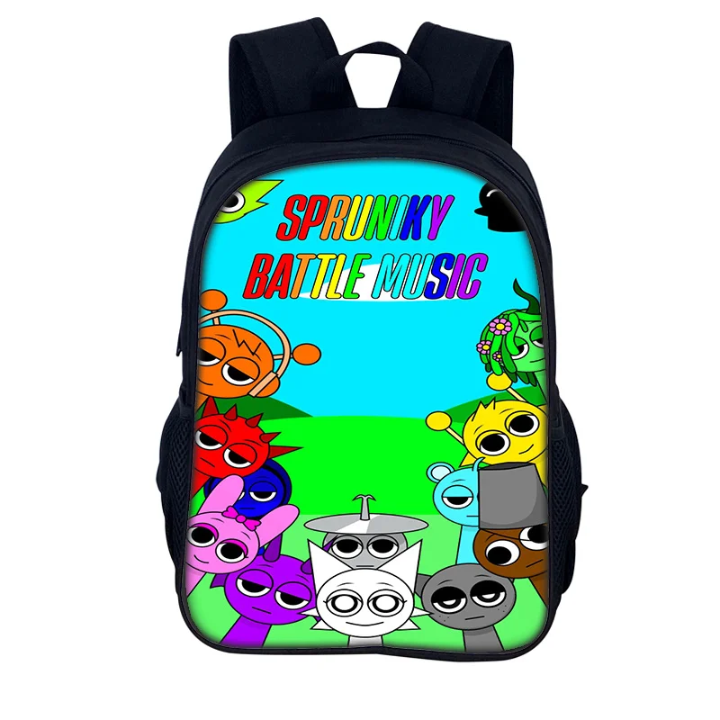 الكرتون Sprunki حقيبة المدرسة Incredibox Sprunki حقيبة مدرسية على ظهره Mochila طالب الظهر حقيبة ظهر للبنين فتاة أفضل هدية