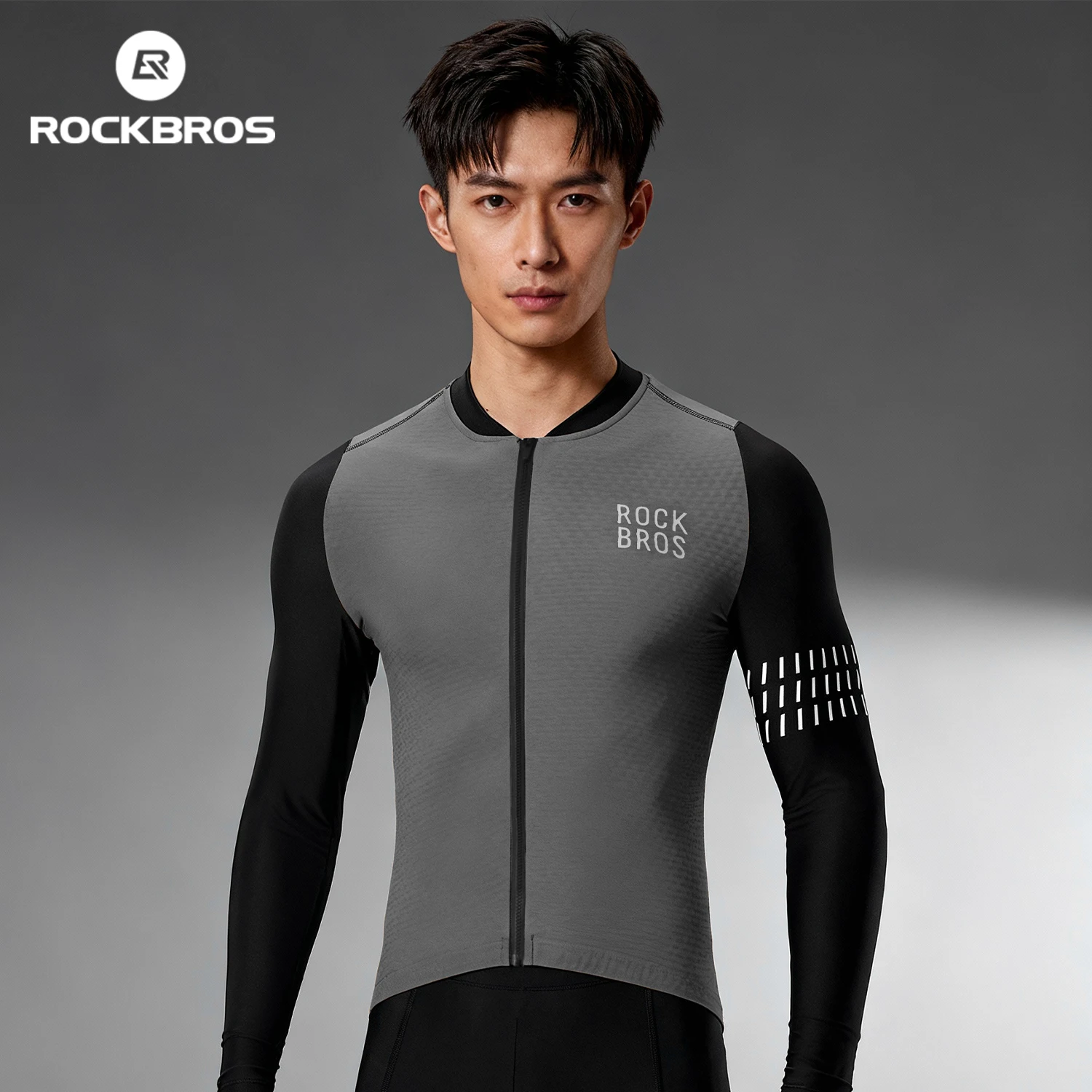 

ROCKBROS Winter Cycling Jersey High Elastic Windproof Warm Fleece Jersey Uniform Long Sleeve Racing Shirt Men Cycling Clothing