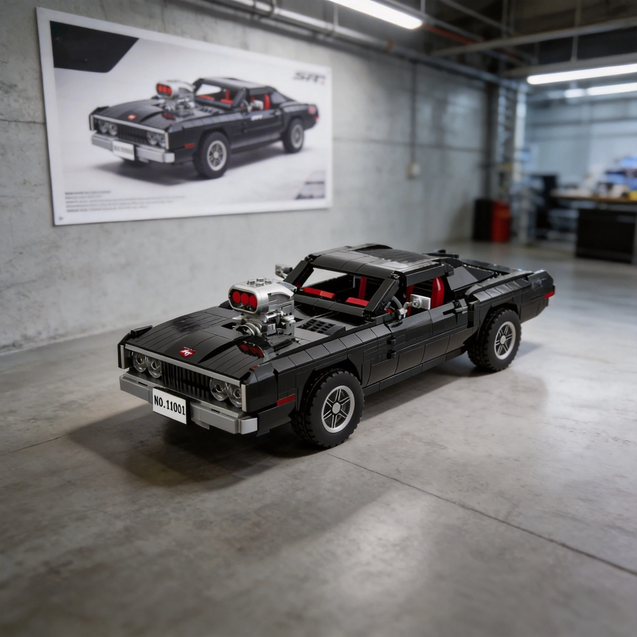 

2026 Technical Car Dodge Charger Racing car Building Blocks Model Bricks Toys In Movie Fast Furious Vehicle Gifts For Boyfriend