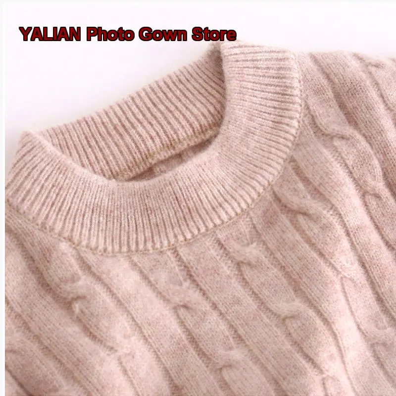 Girls Boys Knit Base Layer Top Kids Autumn Winter Cashmere Solid Color Thickened Warm Red White Older Kids