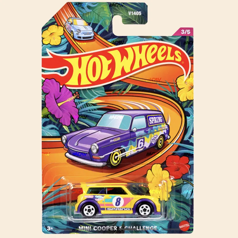 V1405 Hot wheels 1:64 EASTER ASST fiat 500 ford escort rs1600 mini cooper impreza wrx custom Volkswagen diecast alloy car model