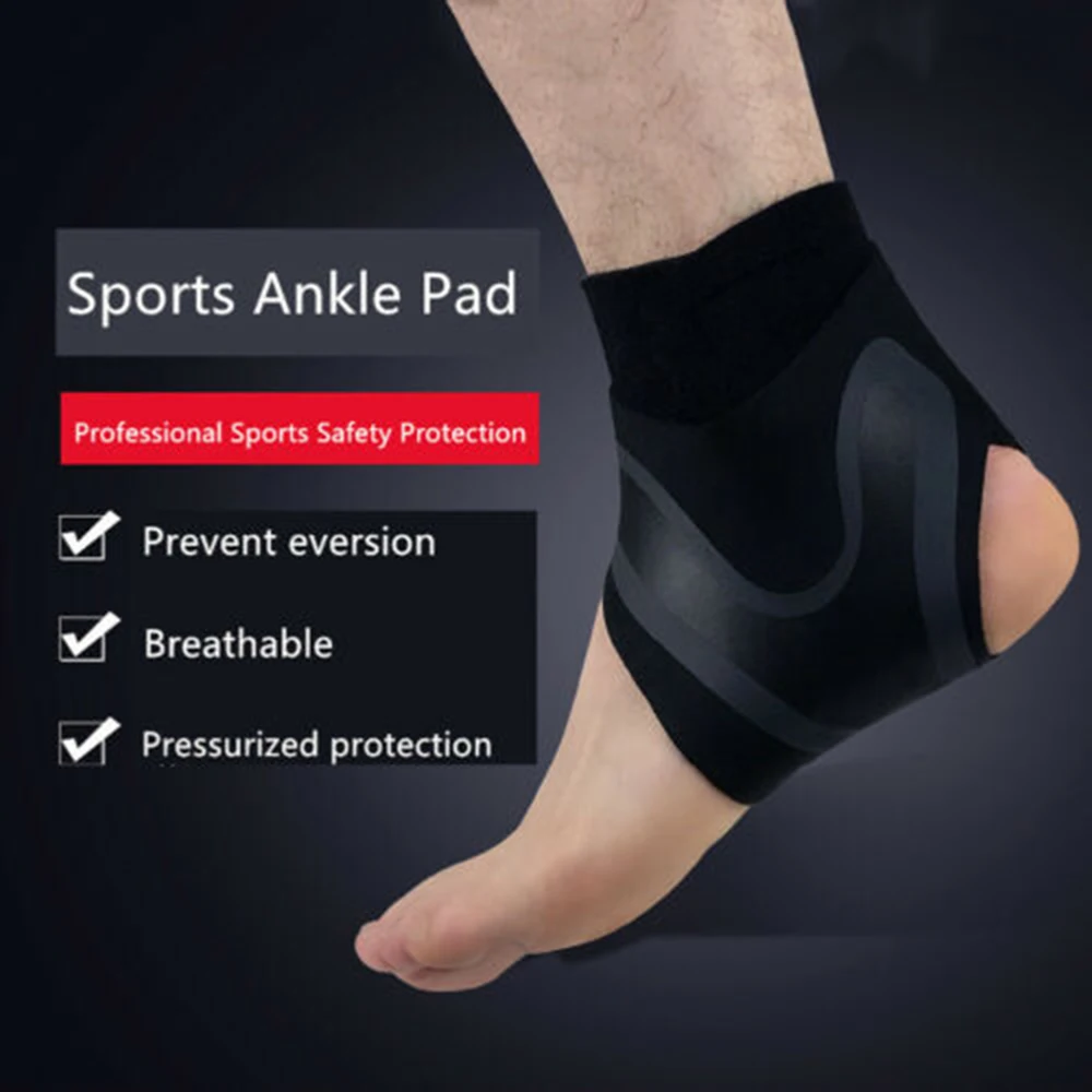 1 Pc The Adjustable Elastic Ankle Brace Ankle Support  Lightweight Breathable Compression Anti Sprain Foot Protection Bandage