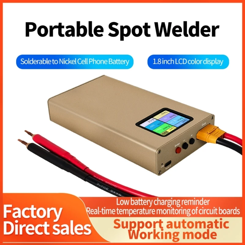 

2024 New 10000mAh Spot Welding Machine Portable Spot Welder Rechargeable 1.8 Inch LCD DIY