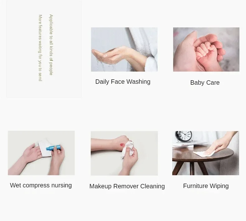 20 Stück/Beutel Einweg-Gesichtstücher, weiche Einzeltücher aus Papier, Gesichtsreinigungstücher, feuchte und trockene Make-up-Tücher, quadratische Schönheitstücher – Detail 8