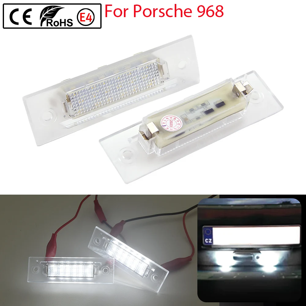 

2 Pcs White Assembly ForPorsche 986/Boxster 1997-2004 Led License Plate Number Lights