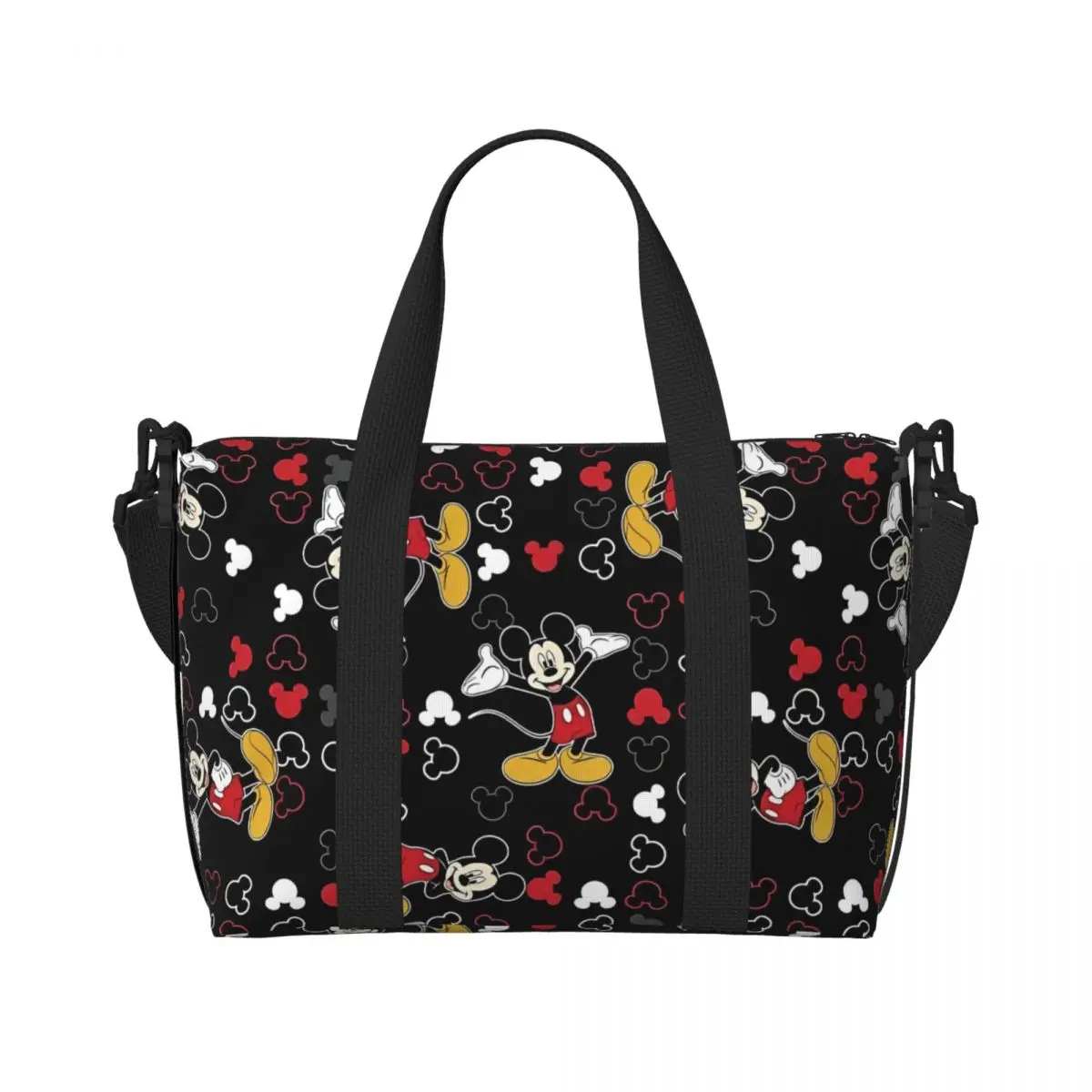 

Custom Minnie Mouse Anime Beach Tote Bag Women Kawaii Cartoon Large Compartment Beach Gym Travel Bags