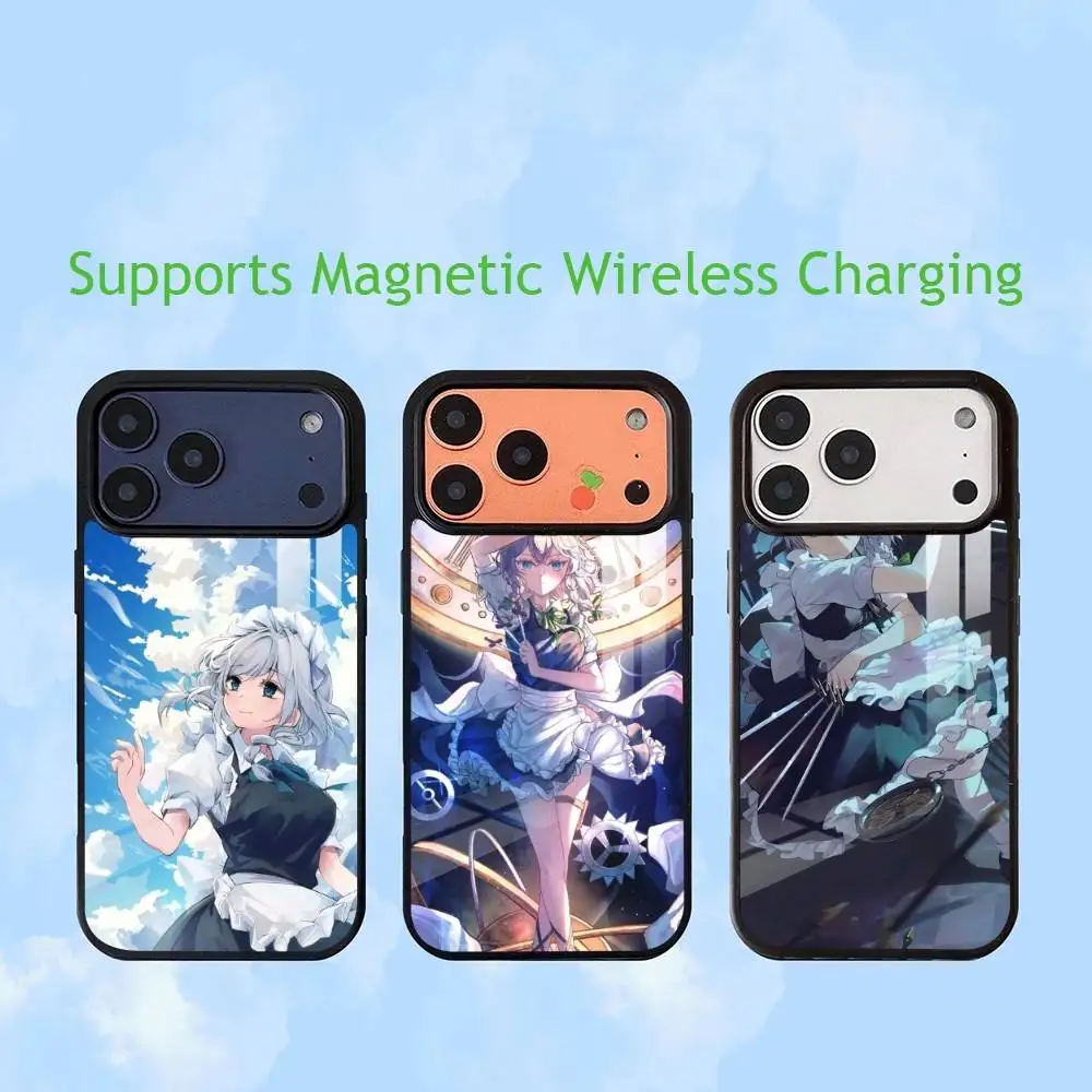 Izayoi Sakuya TOUHOU Project  Phone Case For iPhone17,16,15,14,13,12,11 Plus,Pro Compatible with magnetic wireless charging