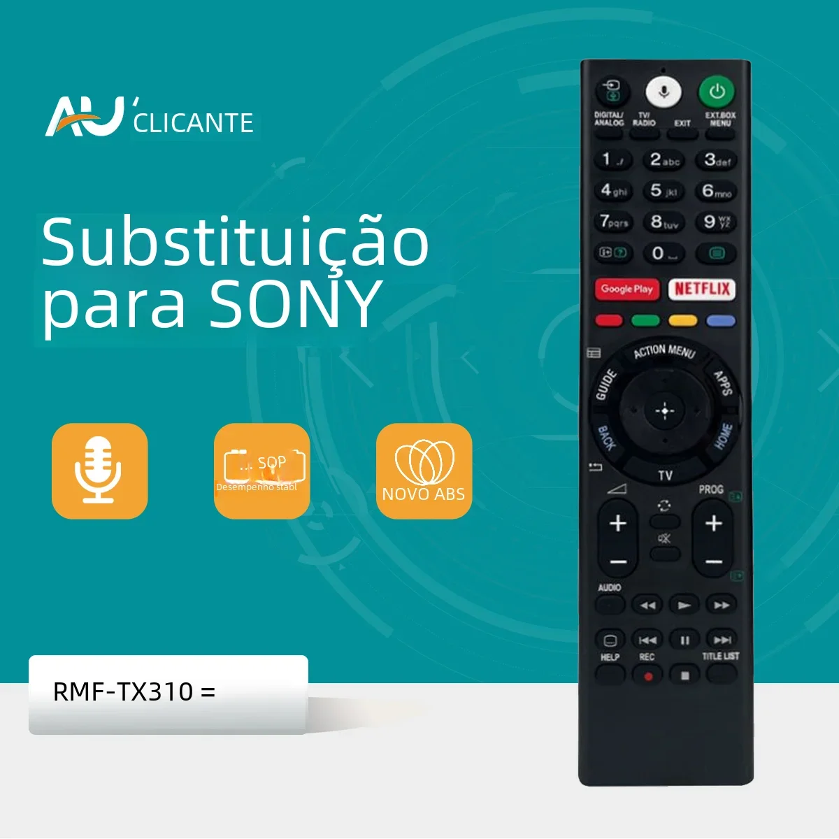 Controle remoto de voz de substituição RMF-TX310E para Sony Bravia LED TV LCD KD-49XE8004 KD-49XE8005 KD-43XF8096 KD-43XF8505 KD-43XF85