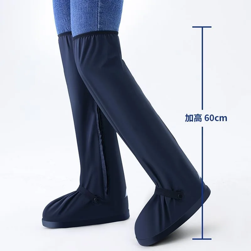 60 cm hohe, verdickte, wiederverwendbare, wasserdichte Überschuhe für Radfahrer – rutschfester Schuhüberzug für Regen, Schnee und nasse Schuhe – Detail 16