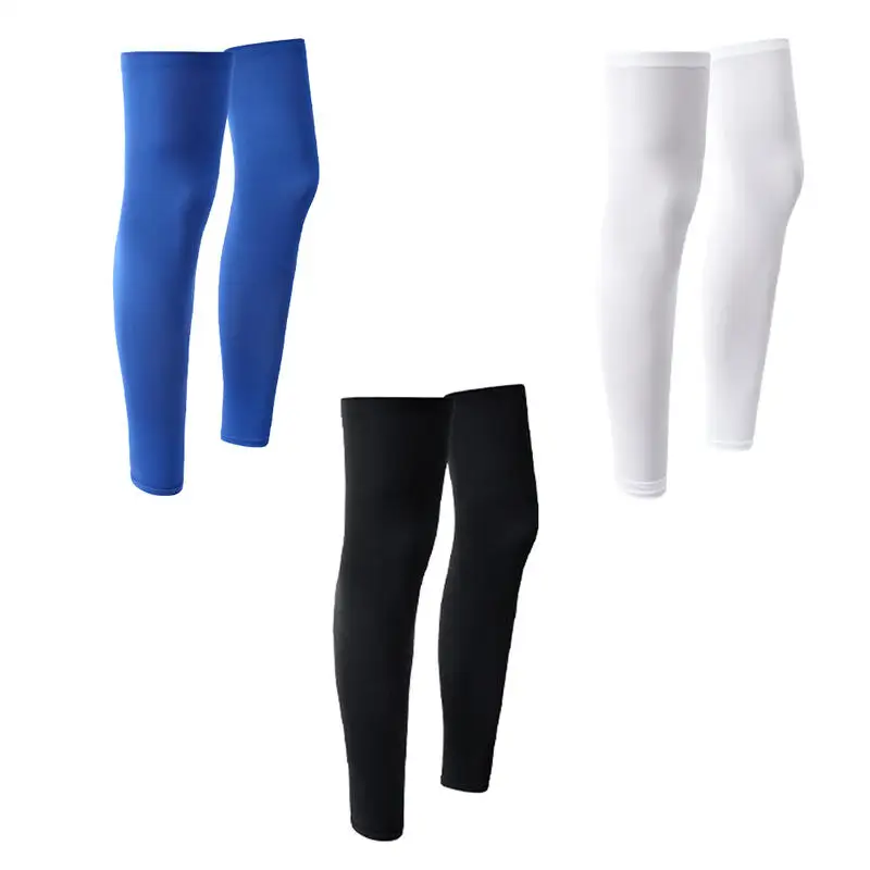 1 pièces SUmmer Anti-uv Protection solaire cyclisme jambe manches soie glace respirant couverture vélo course vtt jambe manchon pour homme femme