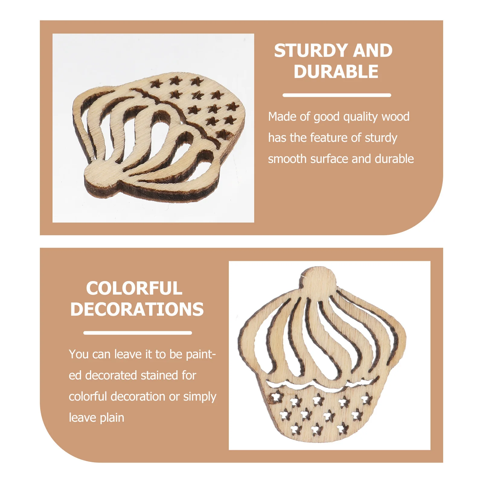 

100pcs Cake Wood Slice Diy Wooden Craft Unfinished Natural Wood Chips For Painting Decorating Crafts Making Kids Art Projects