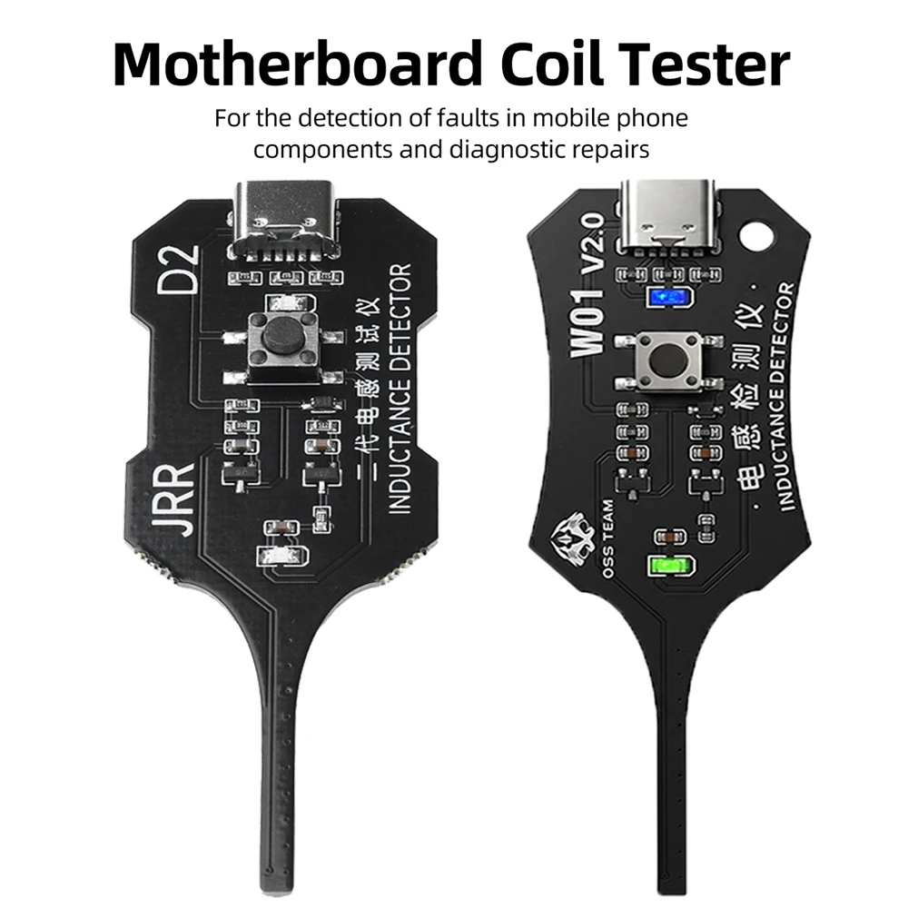 Inductor Detector Tool Motherboard Coil Tester for Mobile Phone Component Fault Detection and Diagnosis Repair Type-C Port