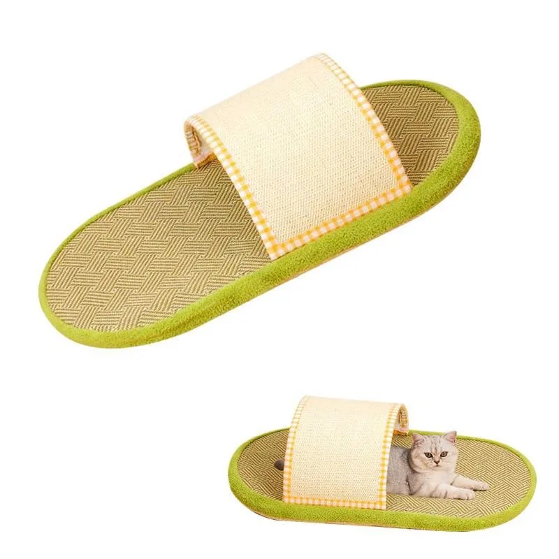 Summer new mat cat nest integrated cat claw board does not drop debris oversized basin, cool slippers shape sisal pad