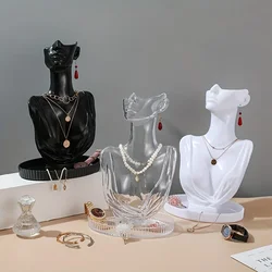 1pc Plastic Jewelry Display Stand With Tray For Necklaces And Earrings - Perfect Home Decor And Gift For Birthday, Christmas