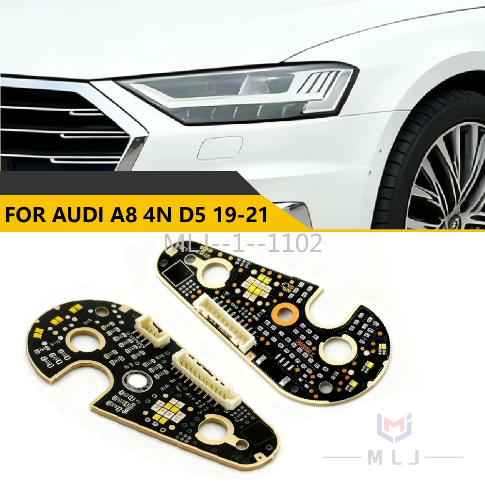 

Для Audi A8 4N D5 2019-2021Автомобильный фонарь DRL, левая и правая матричная светодиодная фара, чипы белых ангельских глаз, плата DRL