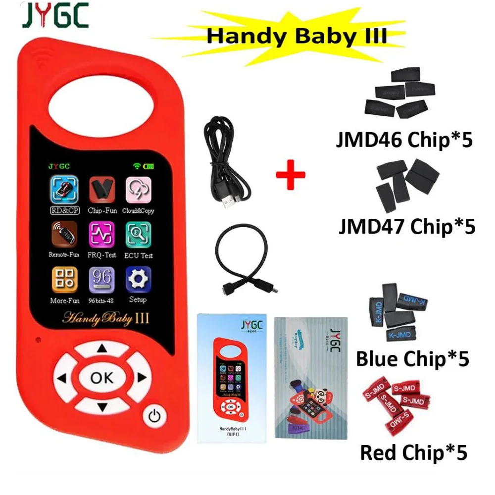 Hand-held JMD Handy Baby III Car Key Copier Auto Key Programmer for 4D/46/48/G/KING/Red Chip Copy 96bit 48 Chip