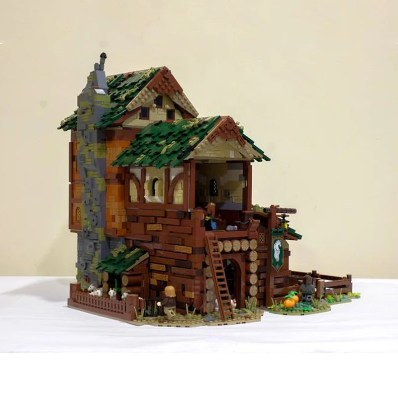 Spot MOC-82026 Small Particle Assembly Medieval House Grain Storage Accumulated Wood Puzzle Children's Toy Model DIY Creativity