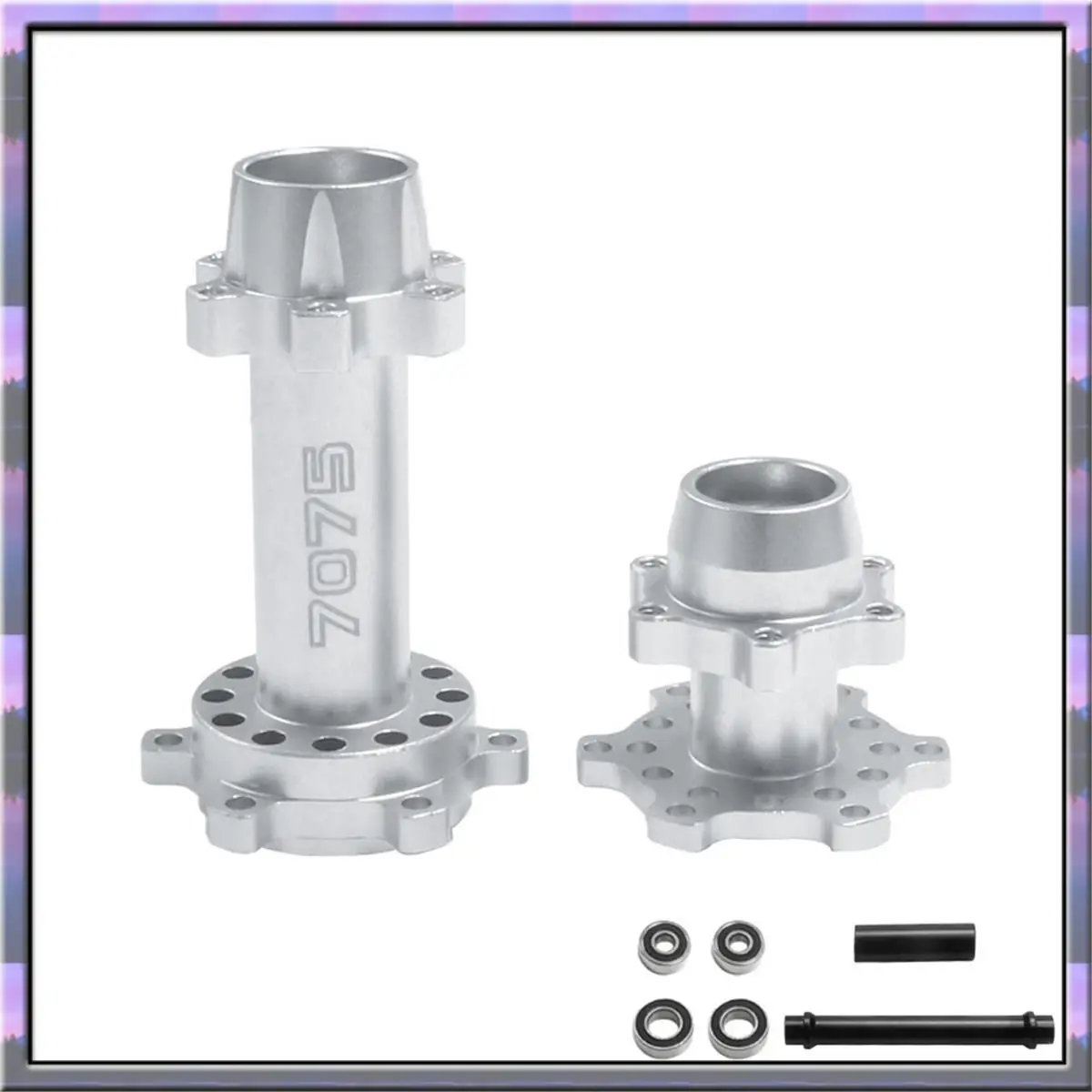 A49U For LOSI 1/4 Promoto-MX Electric Motorcycle Aluminum Alloy 7075 Front And Rear Axles 262012 Silver Replacement Parts Access