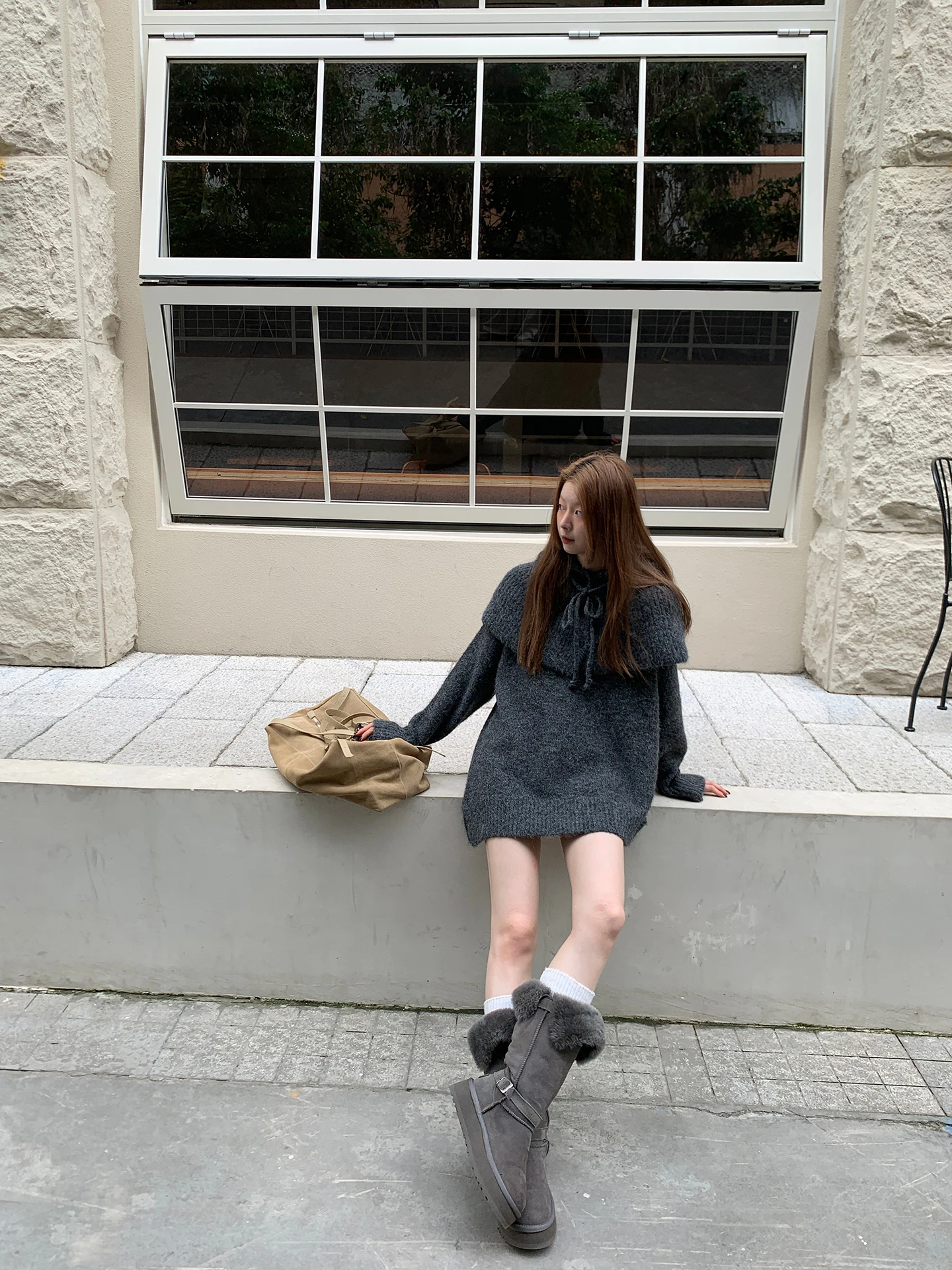 

Вязаный кардиган для женщин, осенне-зимний, новый, в стиле lazy fashion, средней длины, свитер-жакет, простой, для повседневной носки