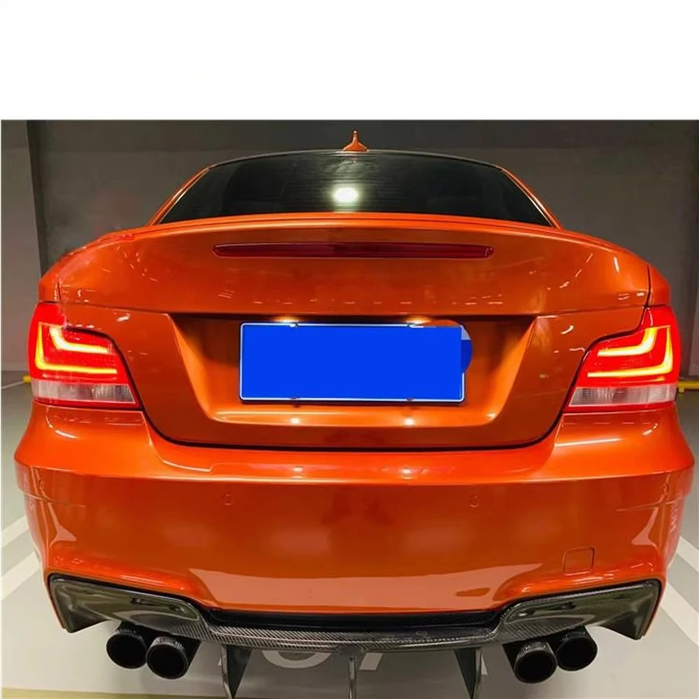 E82 Carbon Fiber Rear Bumper Diffuser for B-MW 1 Series E82 M Bumper 2011up