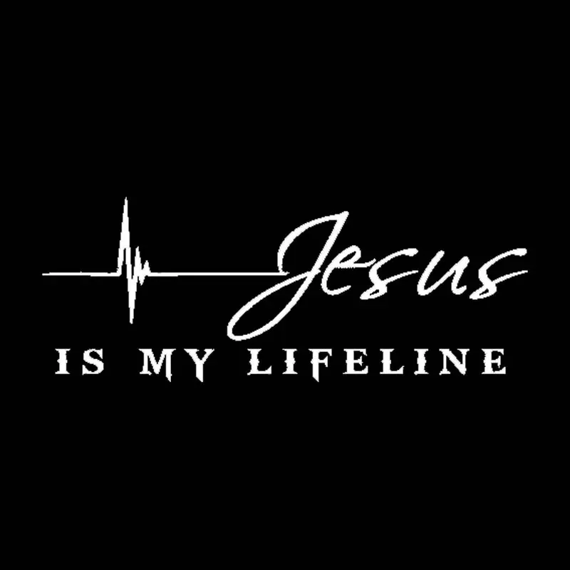 JPCT Jesus is My Life decal is used for waterproof vinyl stickers on cars, motorcycles, and suitcases, measuring 12.7cm x 4.7cm