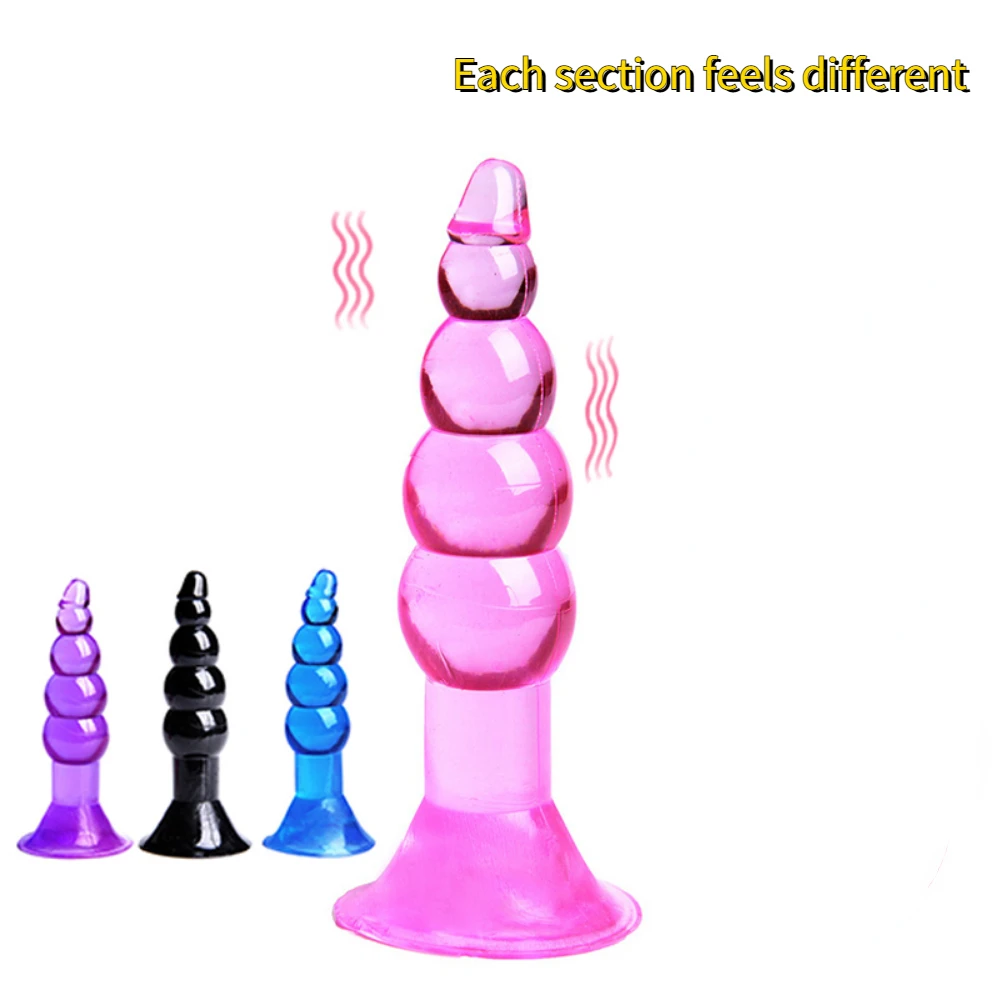 Soft Silicone Anal Plug Anus Masturbator Butt Plugs Expansion Erotic Anal Beads Adult Toy Sexy Anal Toys for Women Gay Couple