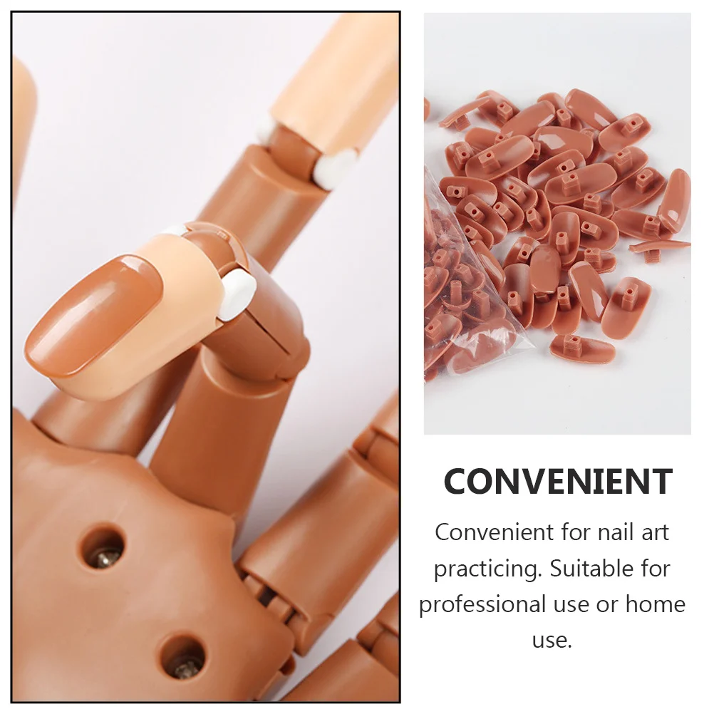 

300 Pcs Practice Nails Fake Tips Smooth Surface Long Time Use Nail Art Beginners Salon Students Teaching Practicing Acrylic Gel