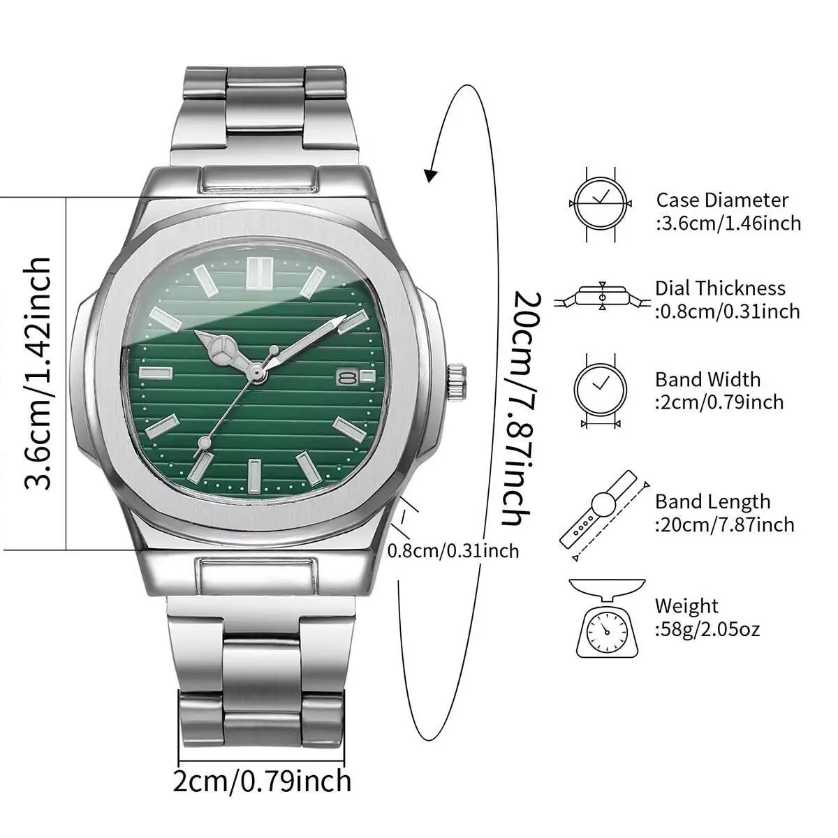 2/4PCS Luxus Männer Business Uhren Set Fashion Square Zifferblatt Quarz Armbanduhr mit Kalender Reloj Mujer (ohne Box)