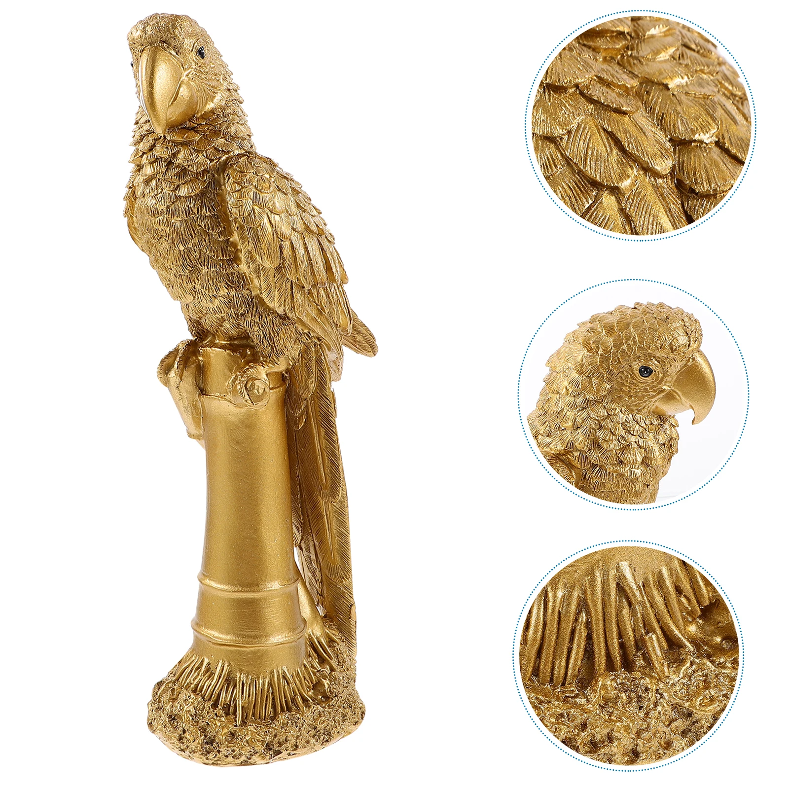 

Lifelike Resin Parrot Small Ornament Decor For Garden Party Desktop Cabinet Simulation Bird Statues Artificial Bird s Home