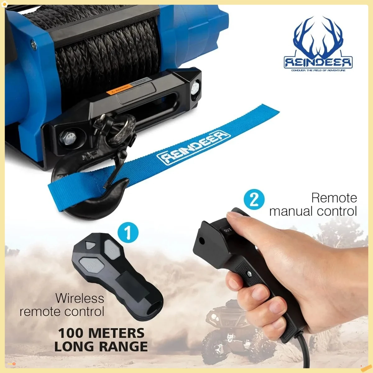 جديد 12 فولت ونش 6000 رطل الحمولة ونش كهربائي عدة حبل اصطناعي مع Hawse Fairlead مقاوم للماء IP67