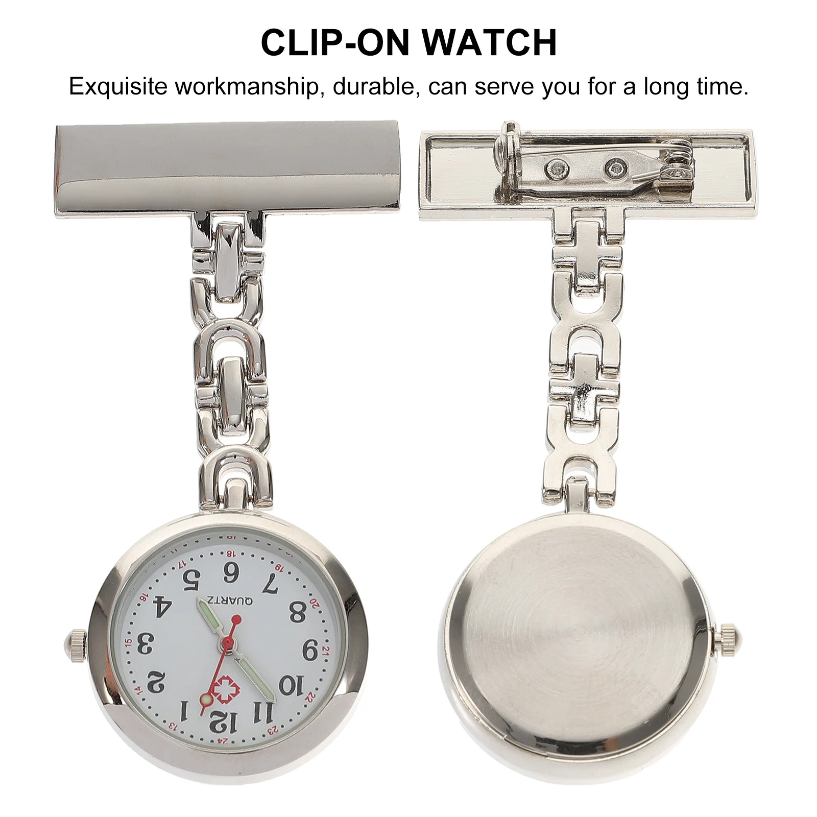 

1Pcs Medical Pocket Watch Creative Durable Nurse Chest Hanging Clip-on Nurse Fob Watch Nursing Student Portable Gift