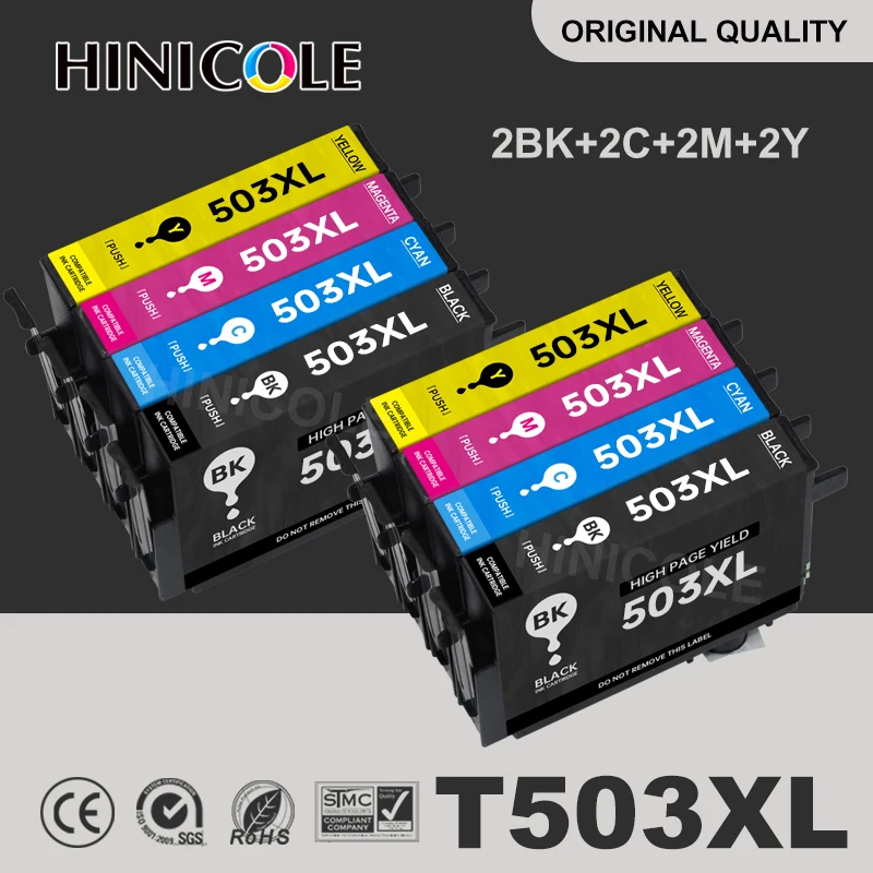 Hinicole Compatible Ink Cartridge T503XL T503 503XL Use For Epson XP-5200 XP-5205 WorkForce WF-2960FTNF WF-2965DWF Printer