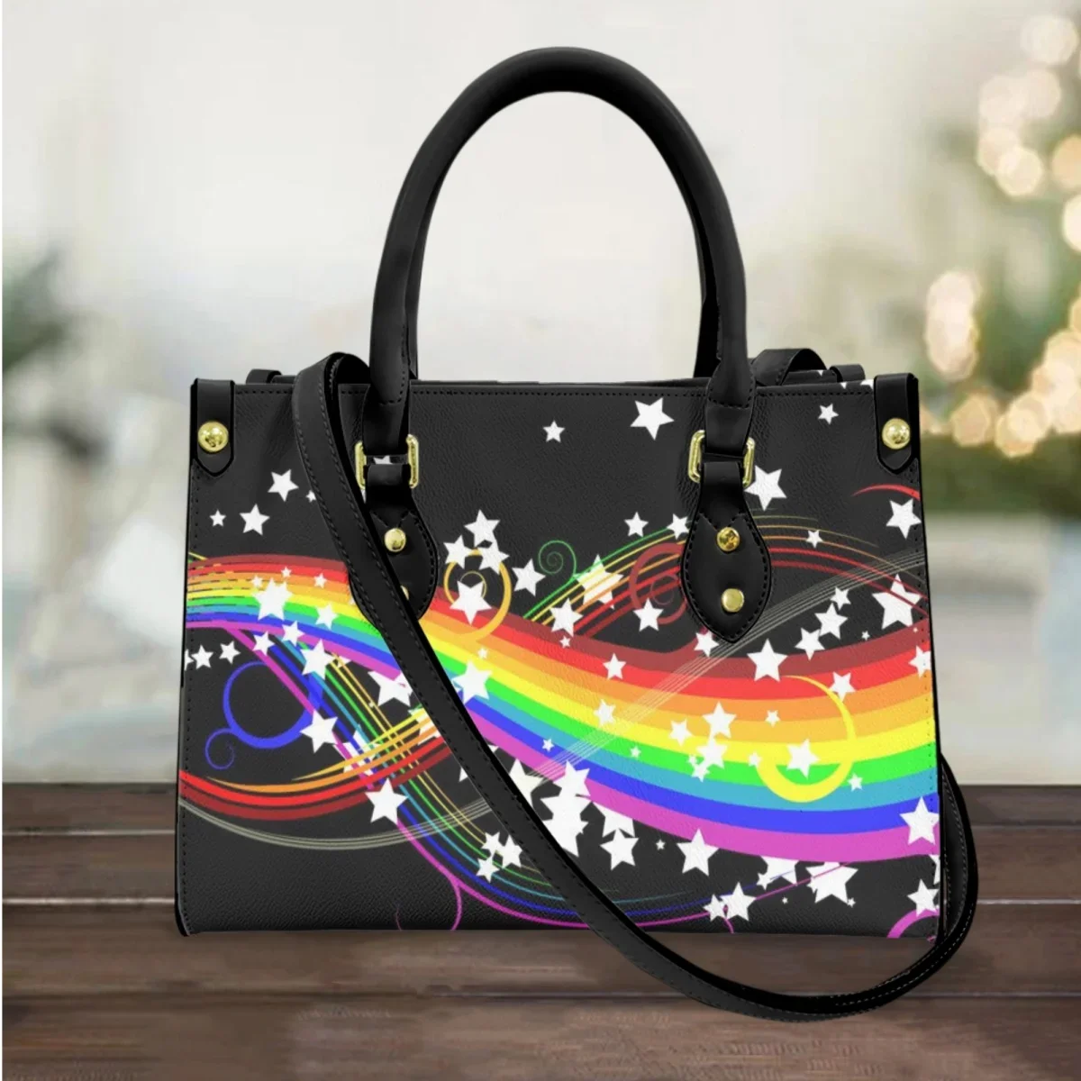 Love Pride Flag Print Women High Quality Tote Handbag New LGBT Gay Luxury Design Leather Shoulder Bag Messenger Bag Commuting