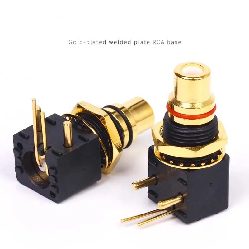 20Pcs High quality Copper Gold Plated RCA Terminal Female Jack Panel Mout Chassis Audio PCB Socket Connector