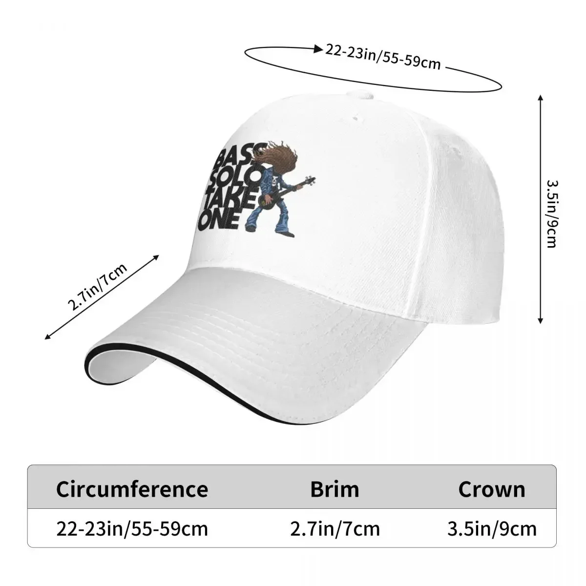Bass Solo Cliff Cap Fashion Casual Baseball Caps Adjustable Hat Hip Hop Summer Unisex Baseball Hats Customizable Polychromatic
