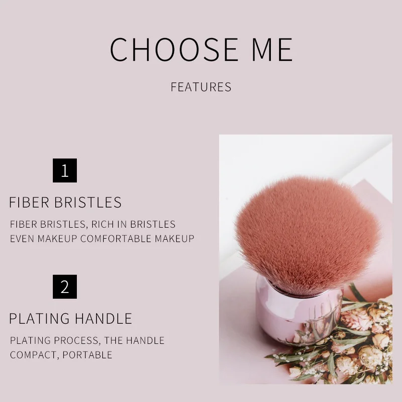 قطعة واحدة من فرش المكياج، فرشاة قوية فضفاضة، كريم ناعم لكريم الأساس، فرشاة أحمر الخدود، أدوات تجميل كبيرة احترافية