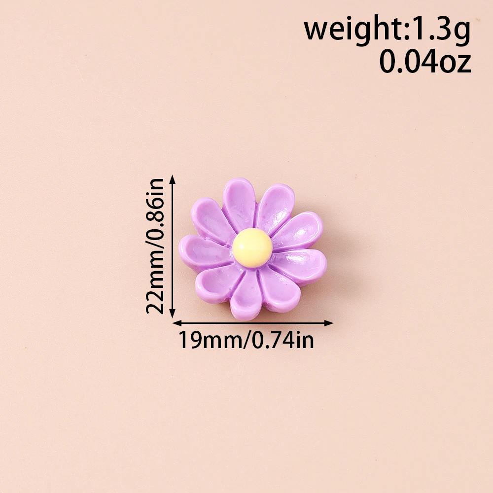Leslie 15 Stück Neue Niedliche Mini Kawaii Blumen Flache Rückseite Harz-Cabochons Scrapbook DIY Mädchen Kinder Blumen-Haarspangen Schmuckzubehör – Detail 2