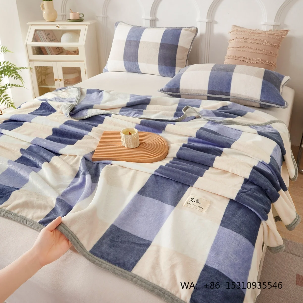 2026 New High Gram Weight Polyester All-Season Modern Customizable Machine Made Blanket Foreign Trade Export to Japan