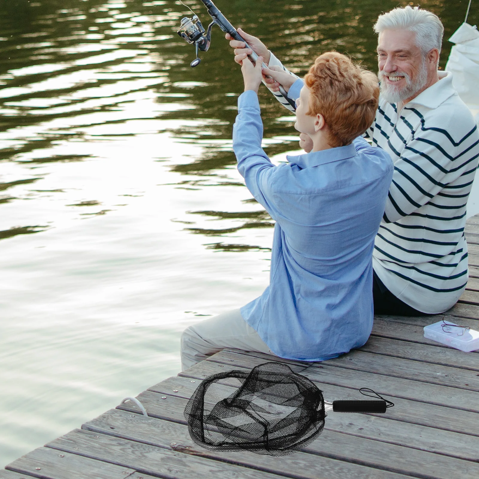 

Small Lightweight Floating Fishing Net Fine Mesh Stream Pond Fishing Net for Catching Small Fish Crabs Portable