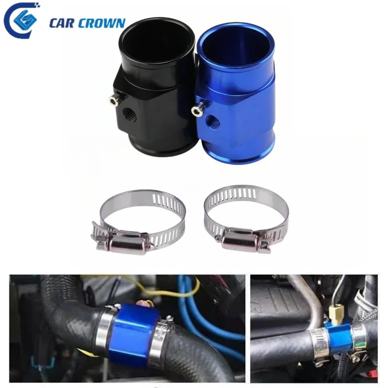 Aluminum Water Temp Gauge Radiator Temperature 26mm/28mm/30mm/32mm/34mm/36mm/38mm/40mm Water Temp Joint Pipe Sensor Hose Adapter