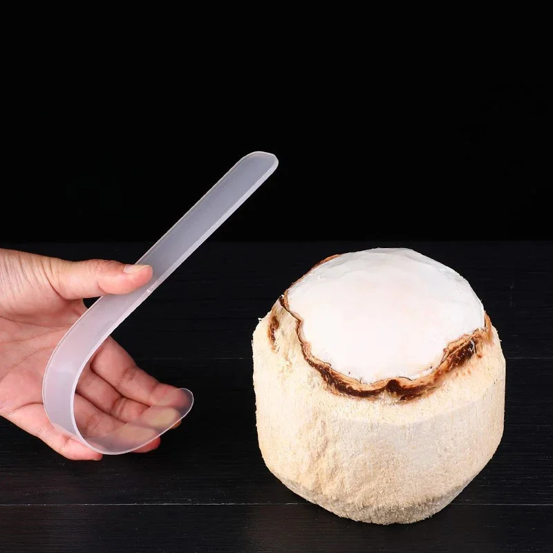 1/2PCS Coconut Meat Removal Soft Knife Plastic Coconut Tool Opener Convenient Sturdy Long Handle Coconut Opener Kitchen Gadgets