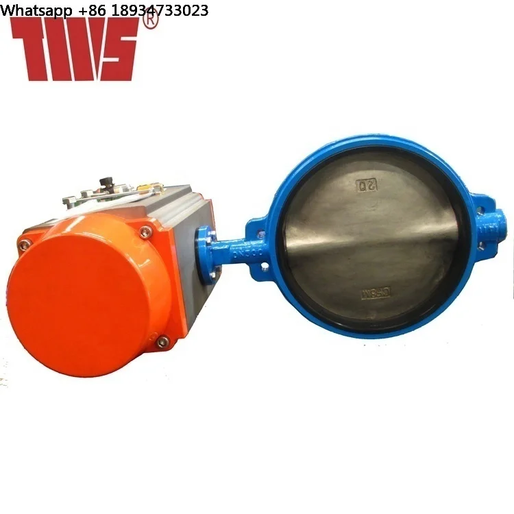 Pneumatic Actuator DN500 Wafer Type Butterfly Valve with Limit Switch