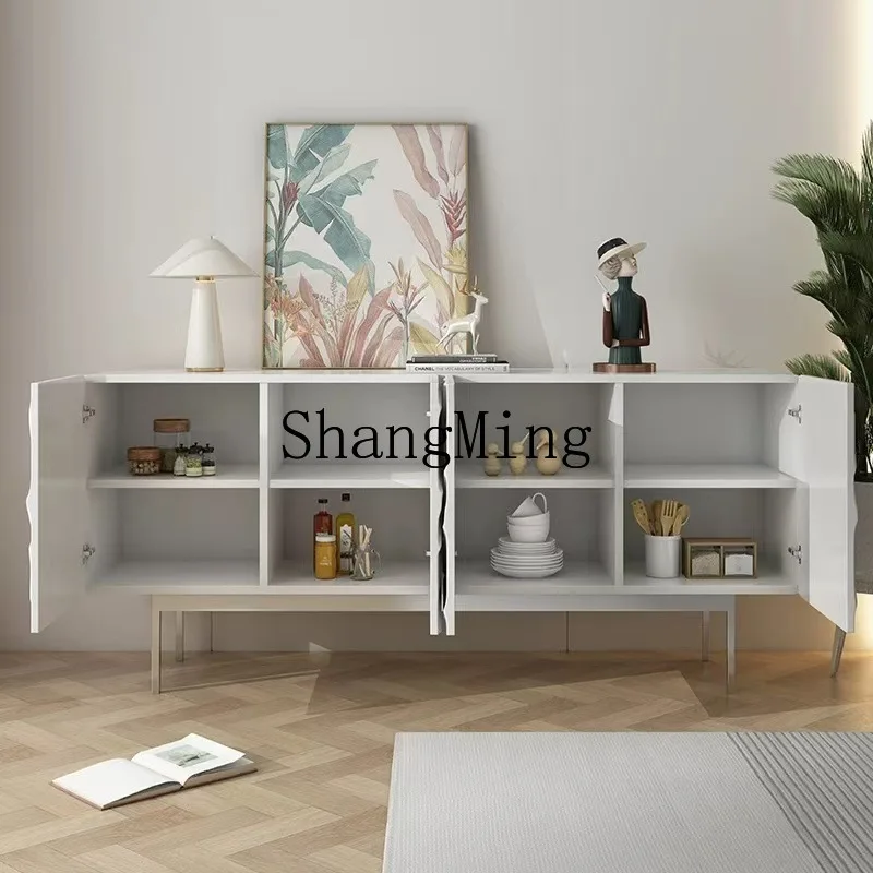 

FG minimalist dining side piano paint porch cabinet household storage light luxury tea cabinet