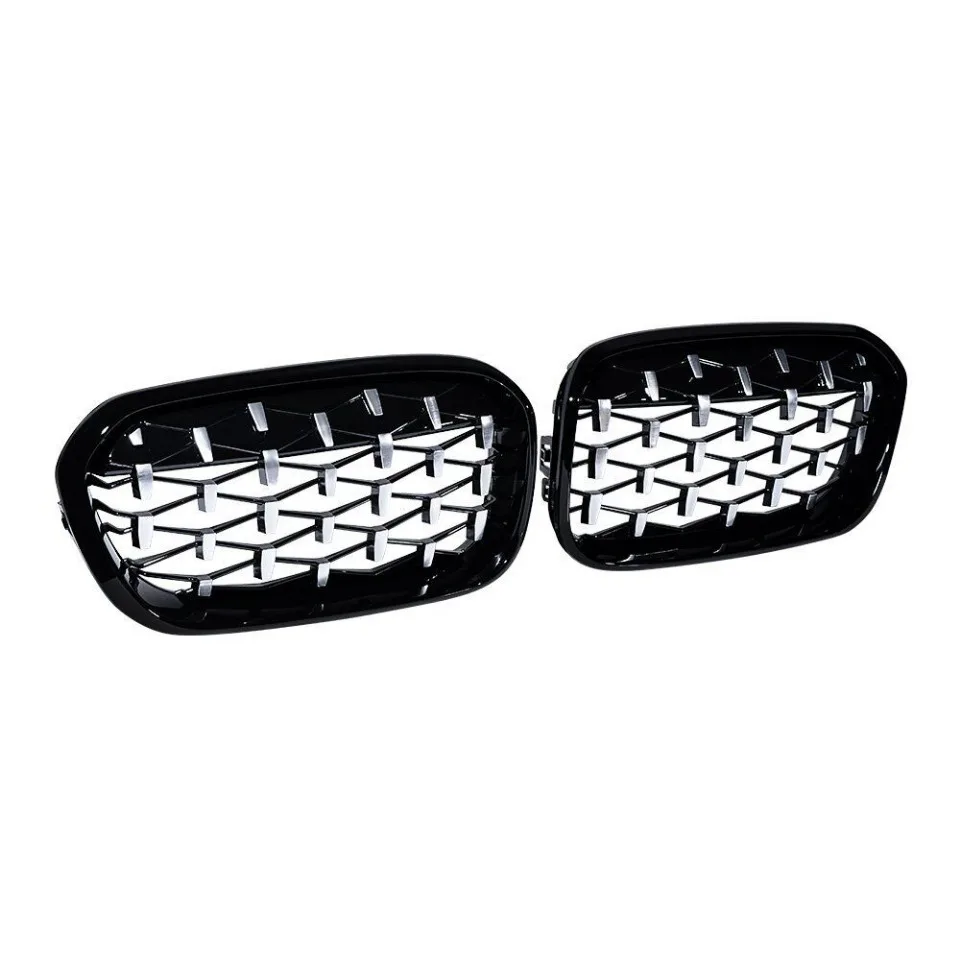 XVIP Frontstoßstangen-Nierengrill, Renngrills für BMW 1er F20 F21 2015–2019, Ersatz-Doppellatten, glänzend schwarze Gitter – Detail 18