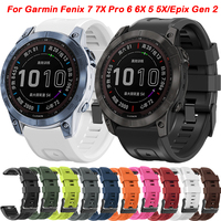 Sports Silicone QuickFit Watchband Strap For Garmin Fenix 7 7X Pro 6 6X 5 5X Epix Gen 2 Bracelet 22 26mm Smartwatch Accessories