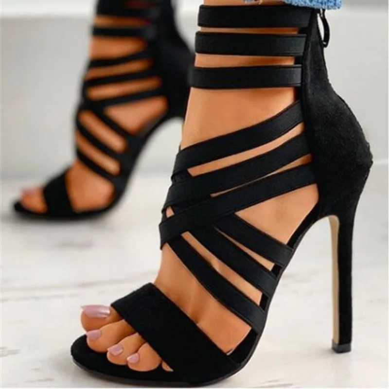 Pumps Women Shoes High Heels Women Sandals Zipper New Fashion Summer High Heels Sexy Ladies Peep Toe Shoes Women Pumps