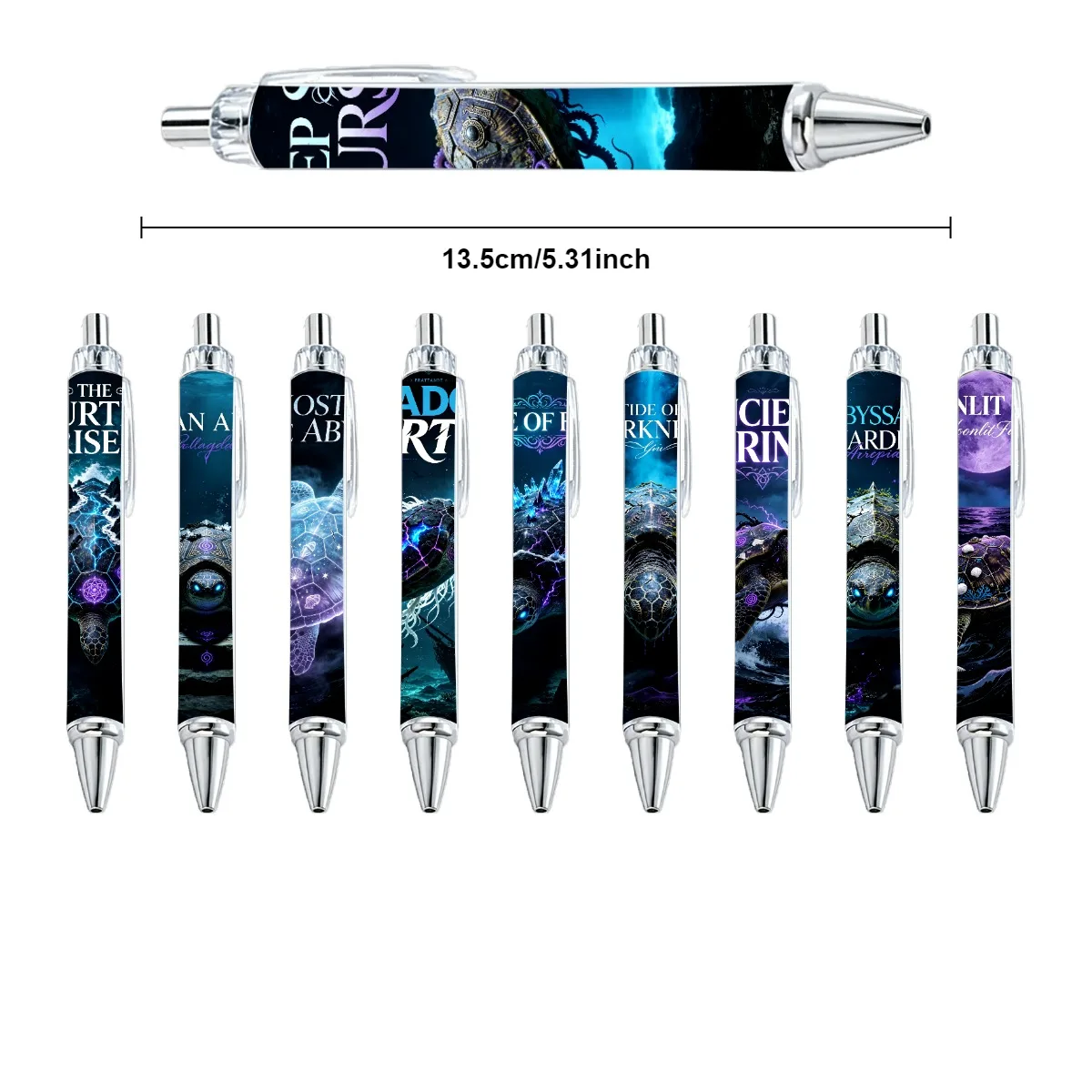 10Pcs Turtle-Themed Ballpoint Pens for Daily Office Writing Supplies
